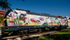 Locomotora MEDWAY decorada por la artista portuguesa Kruella D’Enfer
