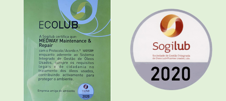 Certificado ECOLUB de Produtor de Óleos Usados da SOGILUB